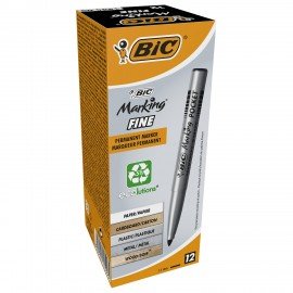 Маркер перманентный BIC "Marking Fine ECOlutions", ЧЕРНЫЙ, круглый наконечник 1,1 мм, 8209022