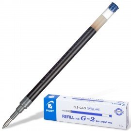 Стержень гелевый PILOT, 110 мм, СИНИЙ, узел 0,5 мм, линия письма 0,3 мм, BLS-G2-5