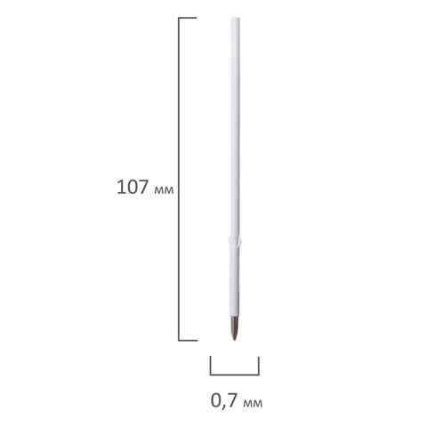 Стержень шариковый BRAUBERG 107 мм, с ушками, СИНИЙ, узел 0,7 мм, линия письма 0,35 мм, 170123