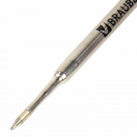 Стержень шариковый масляный BRAUBERG, ЧЕРНЫЙ, тип PARKER, 98 мм, металлический корпус, линия письма 0,5 мм, 170347