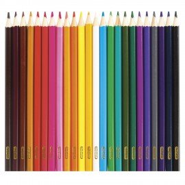 Карандаши цветные ПИФАГОР, 24 цвета, шестигранные, грифель 3 мм, натуральное дерево, 180298