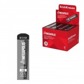 Грифели запасные 0,5 мм, HB, ERICH KRAUSE, КОМПЛЕКТ 20 шт., "Megapolis", 20345