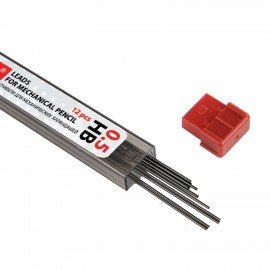 Грифели запасные 0,5 мм, HB, BRAUBERG, КОМПЛЕКТ 12 шт., "Hi-Polymer", 180445