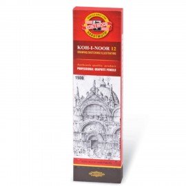 Карандаш чернографитный KOH-I-NOOR 1500, F, 150000F01170RU