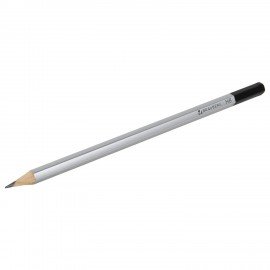 Карандаши чернографитные BRAUBERG НАБОР 6 шт., "Argentum", НВ, без резинки, заточенные, полибэг, 180605