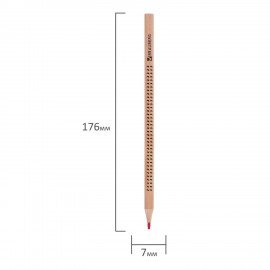 Карандаши цветные BRAUBERG "Цветы", 12 цветов, трехгранные, лакированные, грифель 3 мм, натуральное дерево, 181288