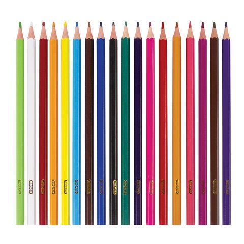 Карандаши цветные ПИФАГОР "ЛЕСНЫЕ ЖИТЕЛИ", 18 цветов, пластиковые, классические, заточенные, 181335