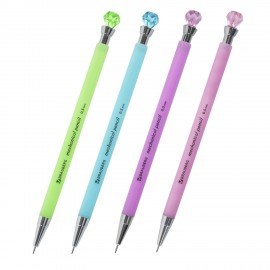 Карандаш механический 0,5 мм, BRAUBERG "Diamond", корпус ассорти, хромированные детали, 181416