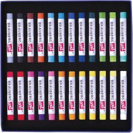 Пастель сухая художественная BRAUBERG ART CLASSIC, 24 цвета, круглое сечение, 181454