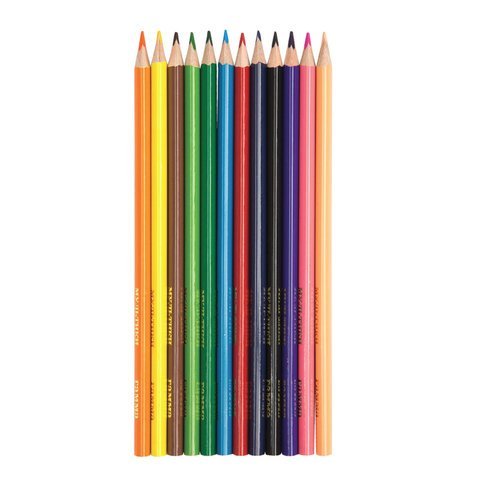 Карандаши цветные ГАММА "Мультики", 12 цветов, заточенные, трехгранные, картонная упаковка, 290122_12