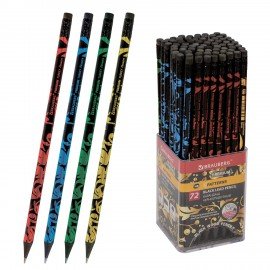 Карандаш чернографитный BRAUBERG "PREMIUM TURKEY", 1 шт., "Flowers", НВ, ассорти, дисплее, 181562