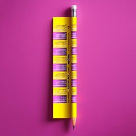 Карандаш чернографитный с таблицей умножения ЮНЛАНДИЯ "ЮНЛАНДИК-МАТЕМАТИК", HB, с ластиком, 181581