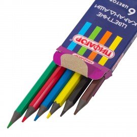 Карандаши цветные ПИФАГОР "СКАЗОЧНЫЙ ГОРОД", 6 цветов, шестигранные, 181582