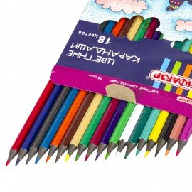 Карандаши цветные ПИФАГОР "СКАЗОЧНЫЙ ГОРОД", 18 цветов, шестигранные, 181584