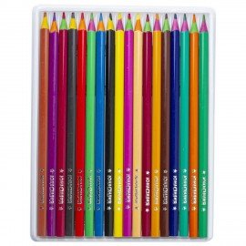 Карандаши цветные ЮНЛАНДИЯ "КАРНАВАЛ", 18 цветов, трехгранные, грифель 3 мм, 181685