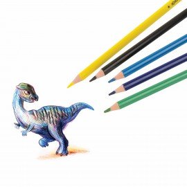 Карандаши цветные ЮНЛАНДИЯ "ВОЗДУШНЫЙ ШАР", 12 цветов + 2 чернографитных карандаша, трехгранные, 181688