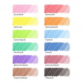 Карандаши цветные ПИФАГОР "Веселая такса", 12 цветов, шестигранные, натуральное дерево, 181806