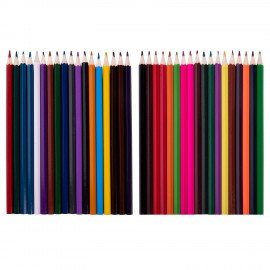 Карандаши цветные ПИФАГОР для девочек "БЫСТРЕЕ! ВЫШЕ! СИЛЬНЕЕ!", 36 цветов, натуральное дерево, 181814