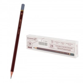 Карандаш чернографитный художественный 2B, 1 шт., BRAUBERG ART "PREMIERE", ВЫСШЕЕ КАЧЕСТВО, 181888