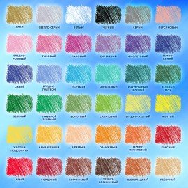 Карандаши цветные акварельные BRAUBERG PREMIUM AQUARELLE 36 цветов в тубе, трехгранные, утолщенный грифель 4 мм, натуральное дерево,181933