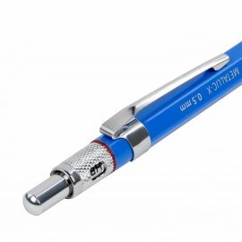 Карандаш механический 0,5 мм + грифели HB 24 штуки на блистере, BRAUBERG "METALLIC-X 05", металлические детали, 181965