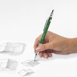 Карандаш механический 0,7 мм + грифели HB 24 штуки на блистере, BRAUBERG "METALLIC-X 07", металлические детали, 181966