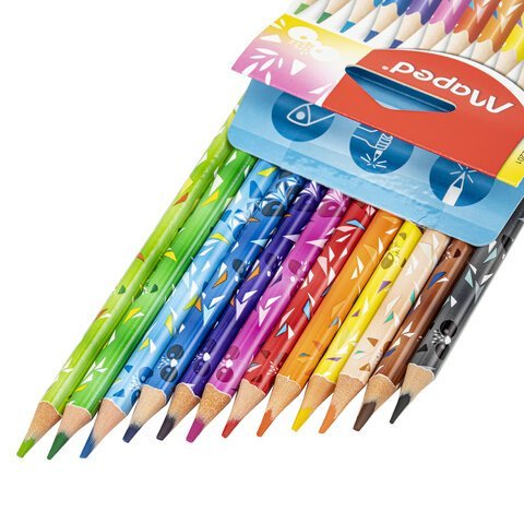 Карандаши цветные MAPED "Mini Cute", набор 12 цветов, пластиковый декорированный корпус, 862201