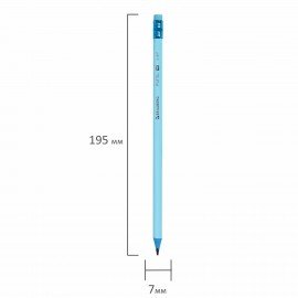 Набор карандашей чернографитных с ластиком BRAUBERG "PASTEL" 12 шт., HB, 181997