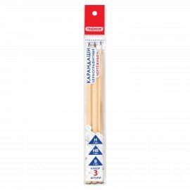 Карандаши чернографитные чертежные школьные разной твердости, НАБОР 3 штуки: Н, НВ, B, ПИФАГОР, 181998