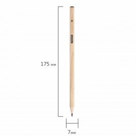 Карандаши чернографитные чертежные школьные разной твердости, НАБОР 6 штук: 2H-2B, ПИФАГОР, 181999