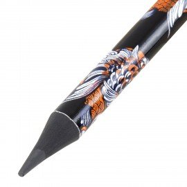 Карандаш чернографитный BRAUBERG "FISH KOI", 1 шт, HB, с ластиком, корпус ассорти, 182027