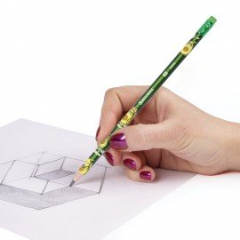 Набор карандашей чернографитных BRAUBERG "AVOCADO", 12 штук, HB, с ластиком, 182032