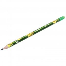 Набор карандашей чернографитных BRAUBERG "AVOCADO", 12 штук, HB, с ластиком, 182032