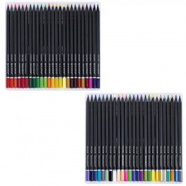 Карандаши цветные чёрное дерево BRAUBERG BLACK WOOD, 50 цветов, мягкий грифель, 182043