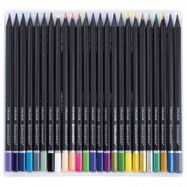 Карандаши цветные чёрное дерево BRAUBERG BLACK WOOD, 50 цветов, мягкий грифель, 182043