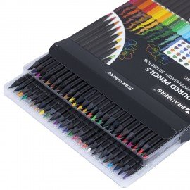 Карандаши цветные чёрное дерево BRAUBERG BLACK WOOD, 50 цветов, мягкий грифель, 182043