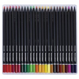 Карандаши цветные чёрное дерево BRAUBERG BLACK WOOD, 75 цветов, мягкий грифель, 182044