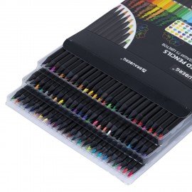 Карандаши цветные чёрное дерево BRAUBERG BLACK WOOD, 75 цветов, мягкий грифель, 182044