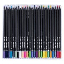 Карандаши цветные чёрное дерево BRAUBERG BLACK WOOD, 100 цветов, мягкий грифель, 182045