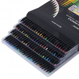 Карандаши цветные чёрное дерево BRAUBERG BLACK WOOD, 100 цветов, мягкий грифель, 182045