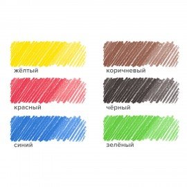 Карандаши цветные ПИФАГОР ЭКО "КЛАССИК", 6 цветов, шестигранные, 182047