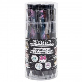Карандаш механический 0,7 мм с принтом FUNSTER "ANIME", корпус soft-touch ассорти, 182059