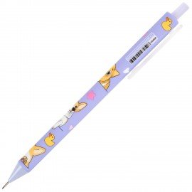 Карандаш механический 0,7 мм с принтом FUNSTER "CORGI", корпус soft-touch ассорти, 182060