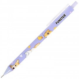Карандаш механический 0,7 мм с принтом FUNSTER "CORGI", корпус soft-touch ассорти, 182060