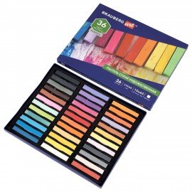 Пастель сухая художественная BRAUBERG ART CLASSIC, 36 цветов, квадратное сечение, 182093