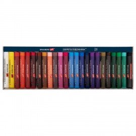 Пастель масляная художественная BRAUBERG ART "Секреты художника", 24 цвета, круглое с, 182096