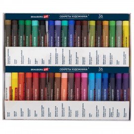 Пастель масляная художественная BRAUBERG ART "Секреты художника", 36 цветов, круглое сечение, 182097