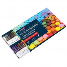 Пастель масляная художественная BRAUBERG ART "Секреты художника", 48 цветов, круглое сечение, 182098