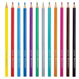 Карандаши цветные кросс-серия МОНСТРИКИ, 12 цветов, трехгранные, BRAUBERG, 182112