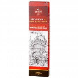 Карандаш чернографитный KOH-I-NOOR 1500, 1шт., 10H, корпус желтый, заточенный, 150010H01170